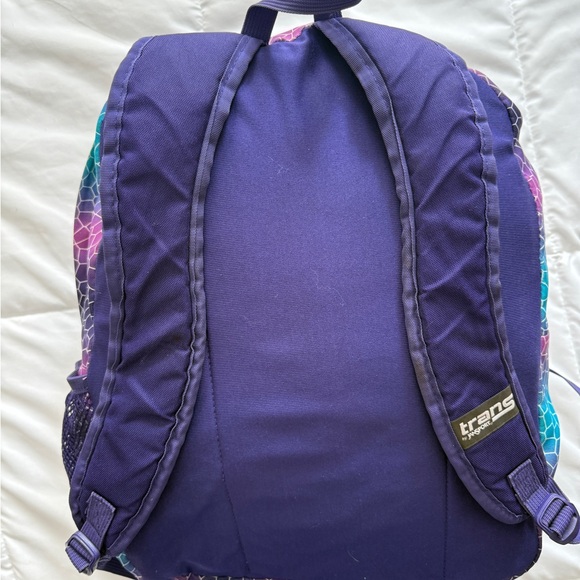 JanSport Trans Mosaic Backpack in Purple‎ and Blue - Picture 4 of 5